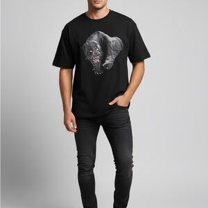 Vionic Black Tee with Panther Design